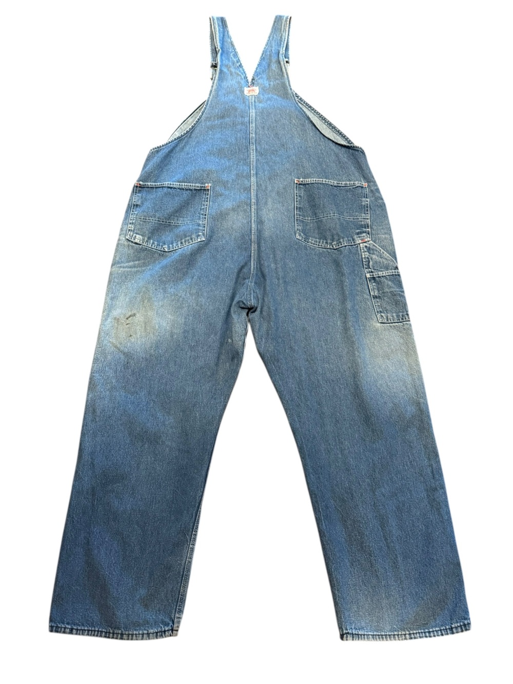 Roundhouse Classic Men's 48 X 29 Naturally Distressed Denim Overalls View 2